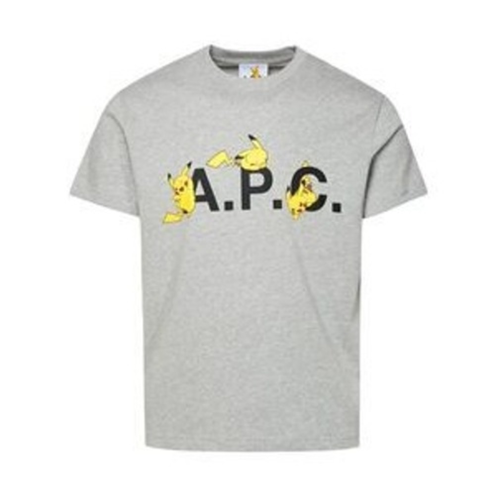 A.P.C x Pokemon Pikachu Short Sleeve Shirt Gray Size Small *RARE*